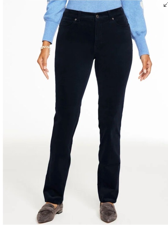 Talbots Denim - Talbots Black Corduroy High Waist Straight Leg Jeans Size 16W